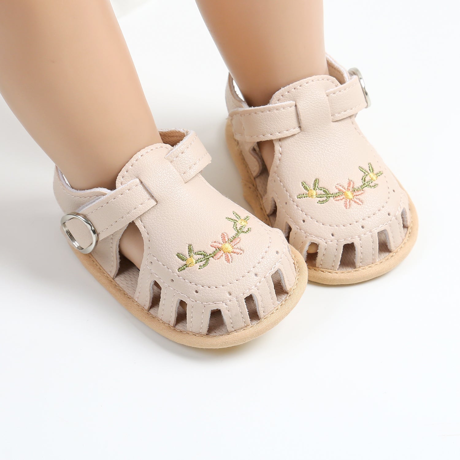 SweetStrides™ – Zomersandalen met Borduursel – Comfortabele Babyloopschoenen