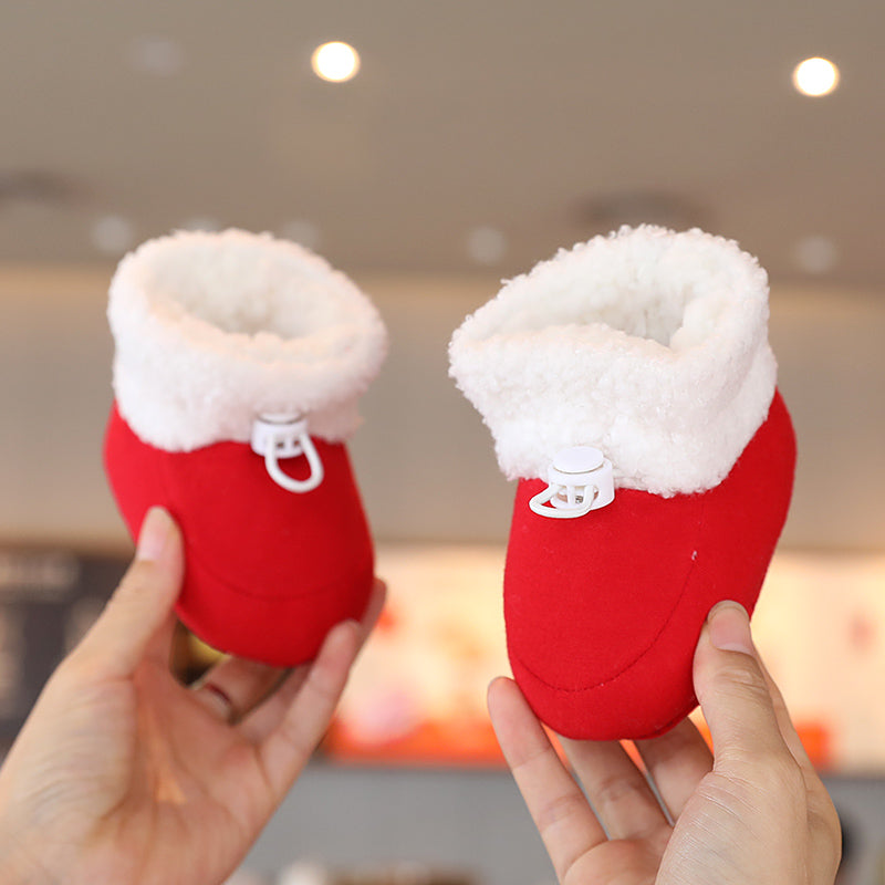 SantaSteps™ – Warme Kerstpantoffels met Antislipzool – Feestelijke Baby Sloffen