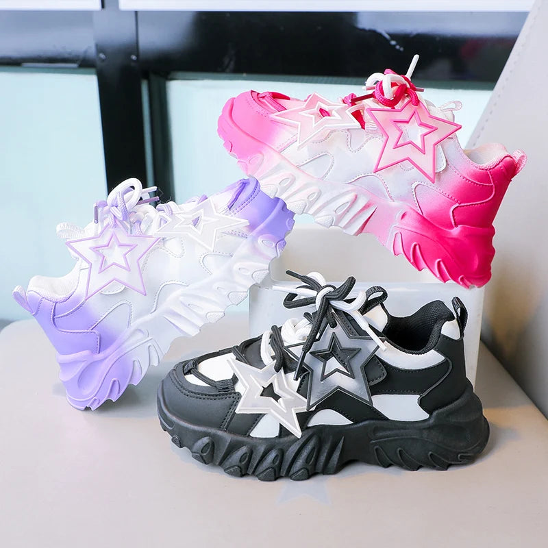 StarRun™ – Chunky Sneakers met Ster Decor voor Kinderen