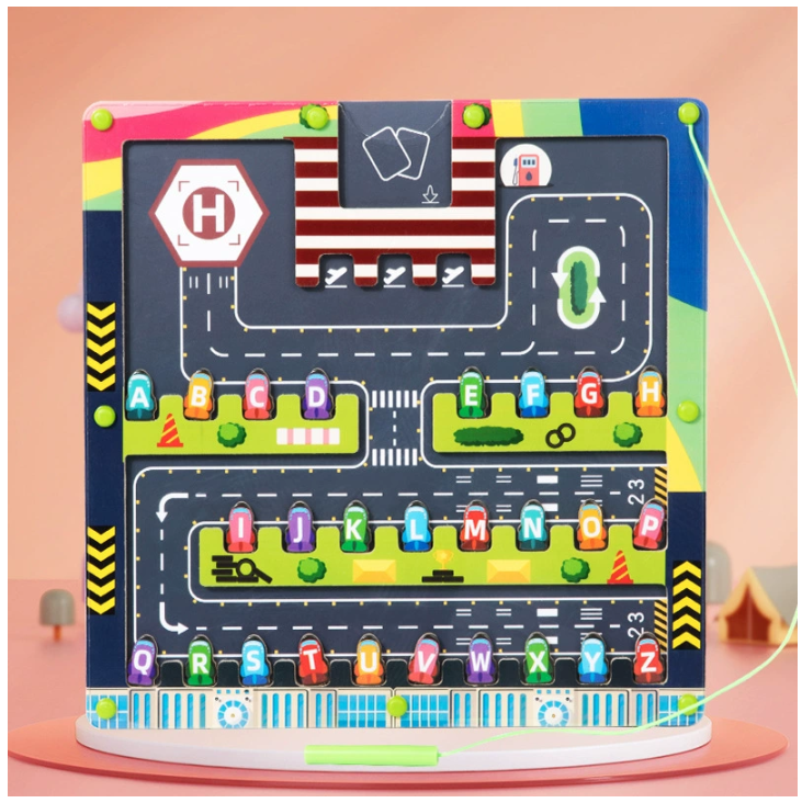 AlphaMaze™ - Montessori Alfabet Parkeerdoolhof