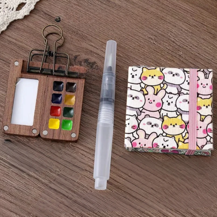 TinyPainter™ – Mini Mobiele Aquarelset – Creatief Schilderen Onderweg