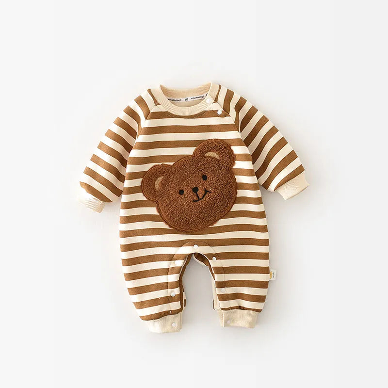 CozyBear – Gestreepte Teddybeer Romper
