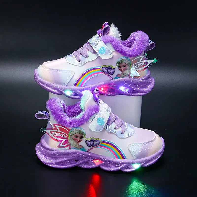 FroziStep™ – Frozen Meisjes Sneakers met LED-licht