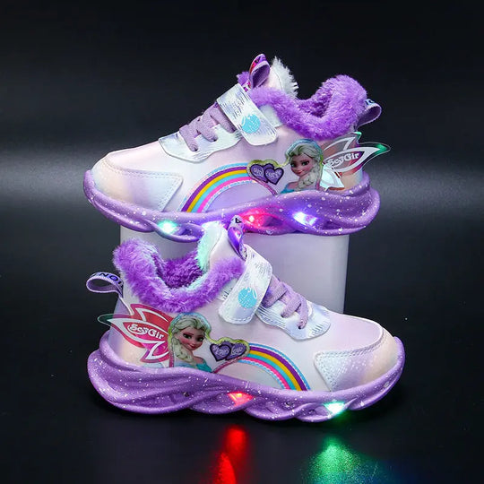 FroziStep™ – Frozen Meisjes Sneakers met LED-licht