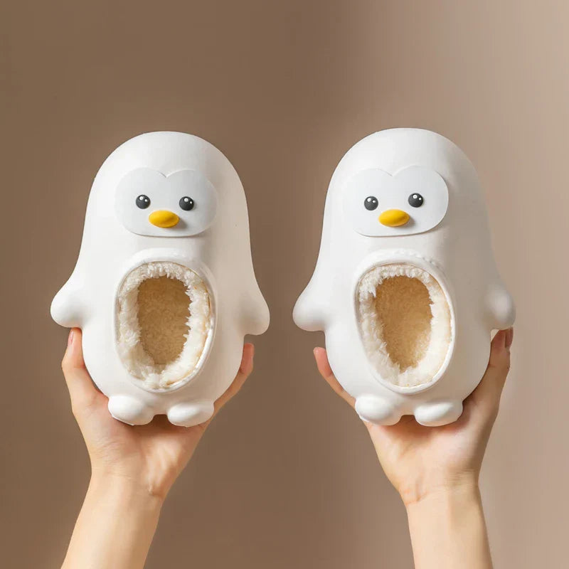 PenguSteps™ – Warme Antislip Pinguïn Pantoffels Kindervoetjes