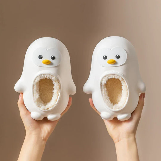 PenguSteps™ – Warme Antislip Pinguïn Pantoffels Kindervoetjes