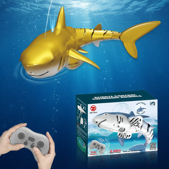 FinDrive bestuurbare RC haai spuitende gouden haai - Milo & Moon