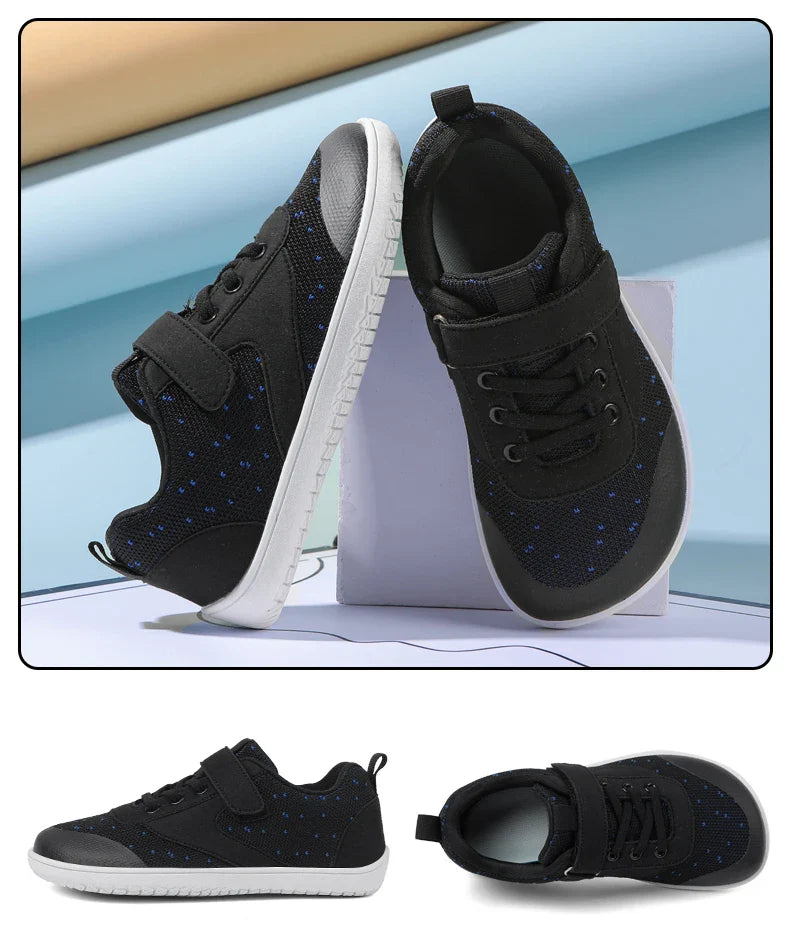 FlexiBare – Barefoot Kindersneakers met Brede Neus