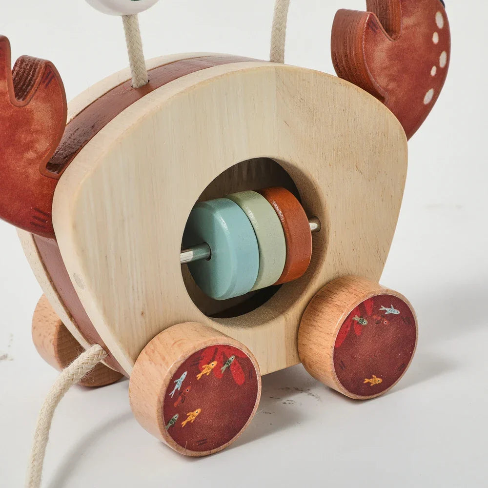 CrabbyPull™ – Houten Trekkrab Speelgoed – Leuk & Educatief