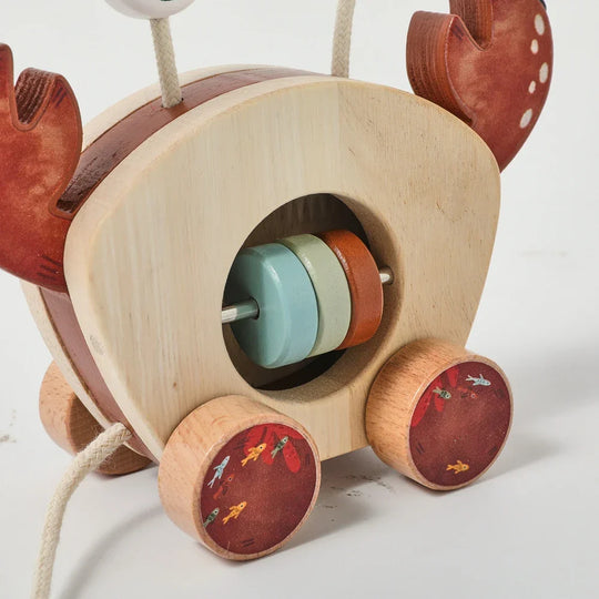CrabbyPull™ – Houten Trekkrab Speelgoed – Leuk & Educatief