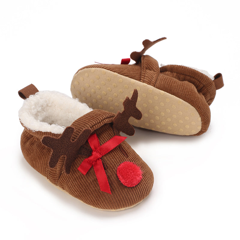 SantaSteps™ – Warme Kerstpantoffels met Antislipzool – Feestelijke Baby Sloffen