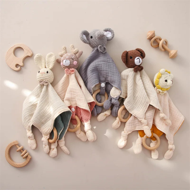 SnuggleBoo™ Knuffeldoekje met Bijtring & Rammelaar