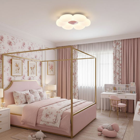 Groene bloem plafondlamp voor de kinderkamer