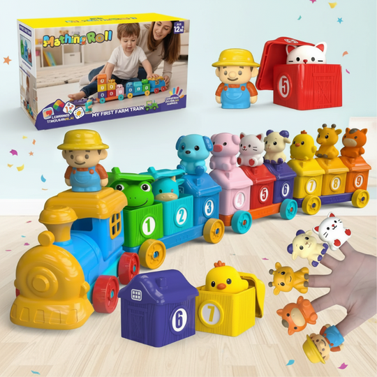 RolliRail kinder speel treinset boerderijdieren - Milo & Moon
