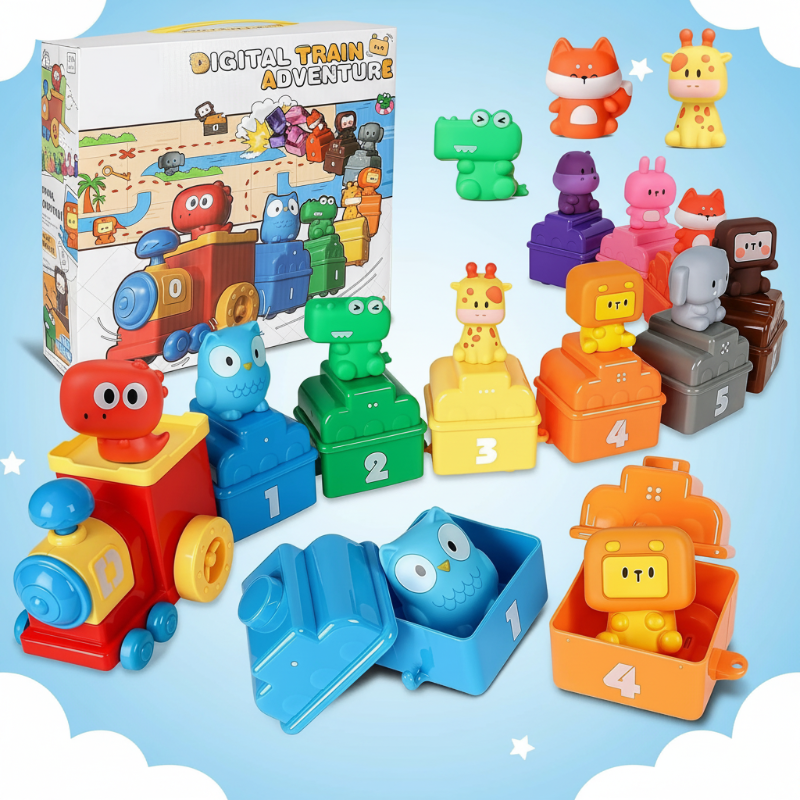 RolliRail kinder speel treinset bosdieren - Milo & Moon