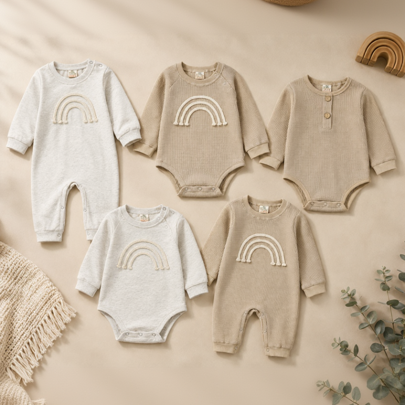 LullaRomp regenboog baby rompertje - Milo & Moon