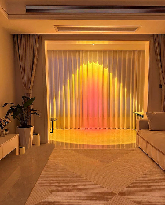 Sfeervolle sunset projectie kinderkamer