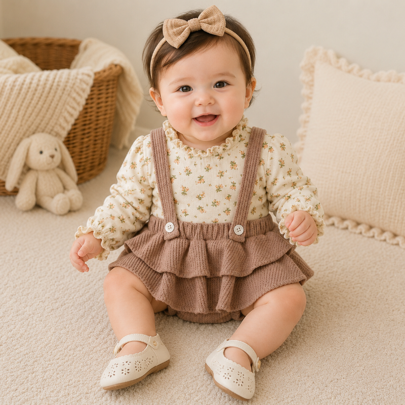 Fleurtje baby outfit ruffle - Milo & Moon