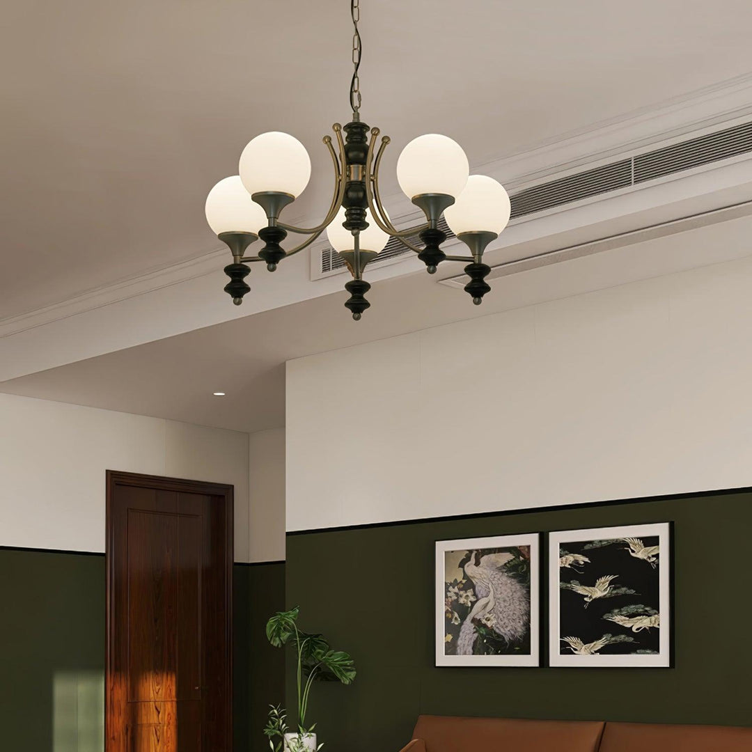 Houten kroonluchter babykamer sfeerverlichting