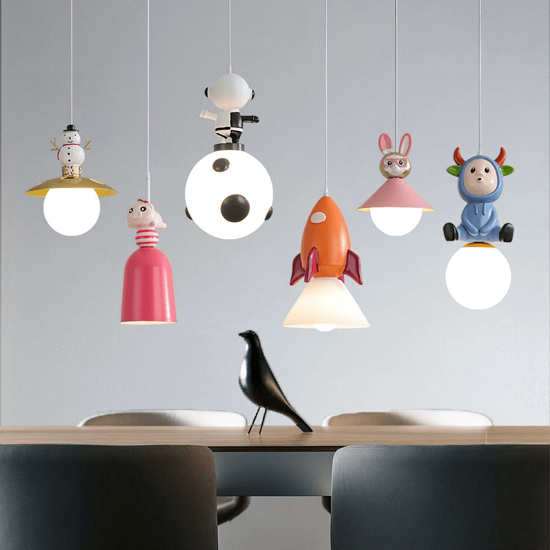 Figuur hanglamp kinderkamer sfeervol licht