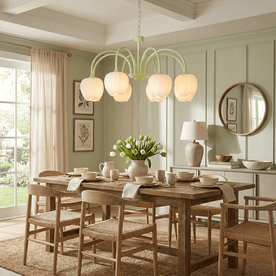 BloomGlow tulpen kroonluchter kinderkamer – vooraanzicht