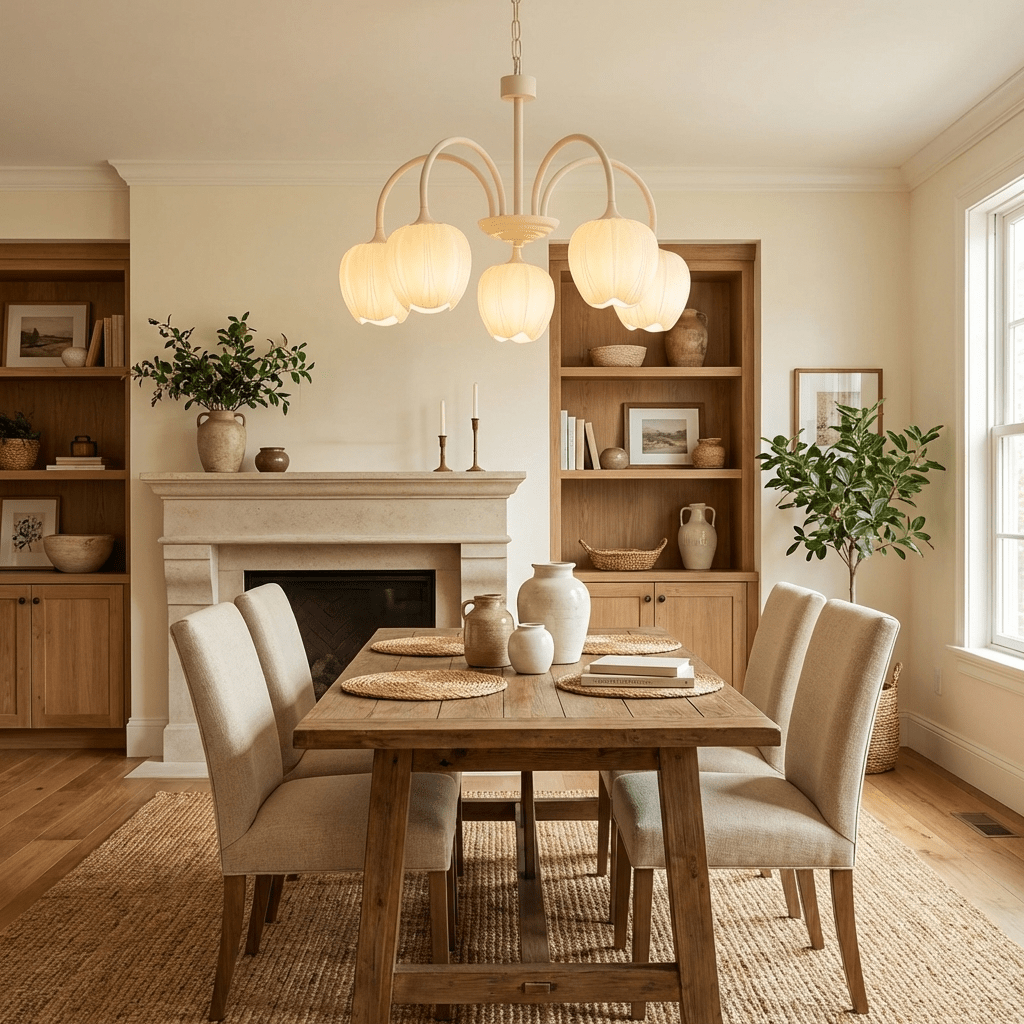 Crème tulpen kroonluchter kinderkamer verlichting