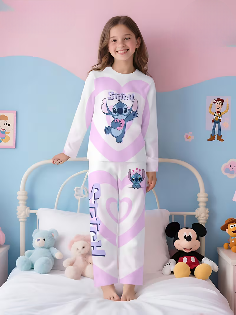 StitchHeart™ – Meisjes Stitch Pyjama Set