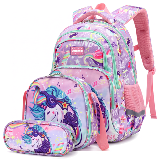 DreamUnicorn – 3-Piece Girls' School Bag Set