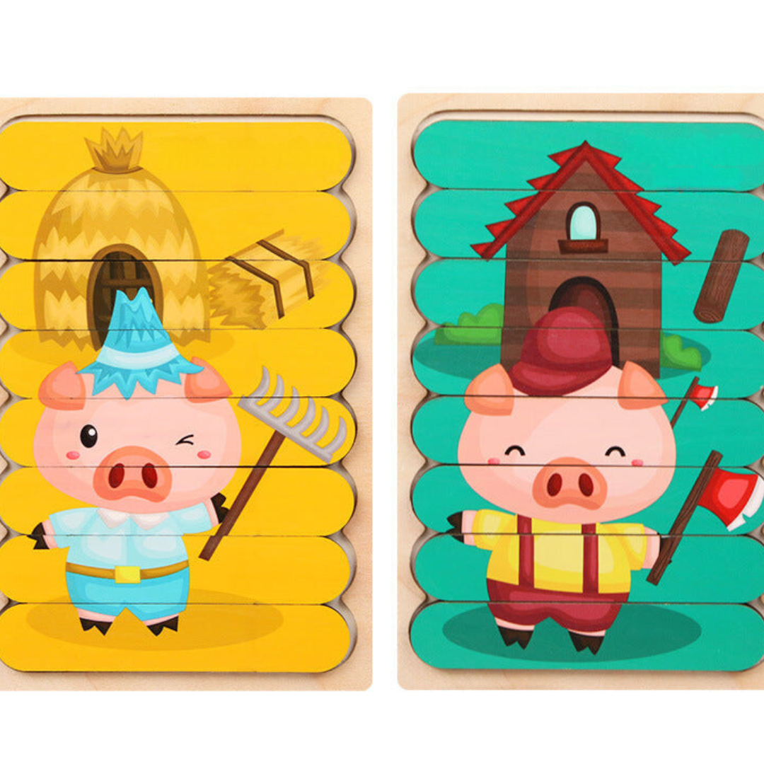 PuzzleNest™ – Montessori Houten Puzzel – Educatief & Creatief Speelgoed voor Kinderen