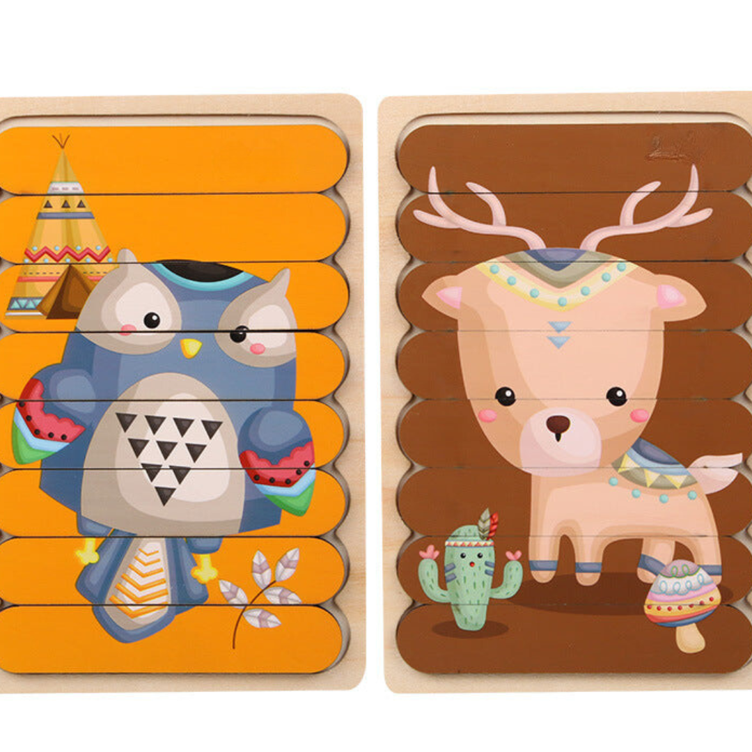 PuzzleNest™ – Montessori Houten Puzzel – Educatief & Creatief Speelgoed voor Kinderen