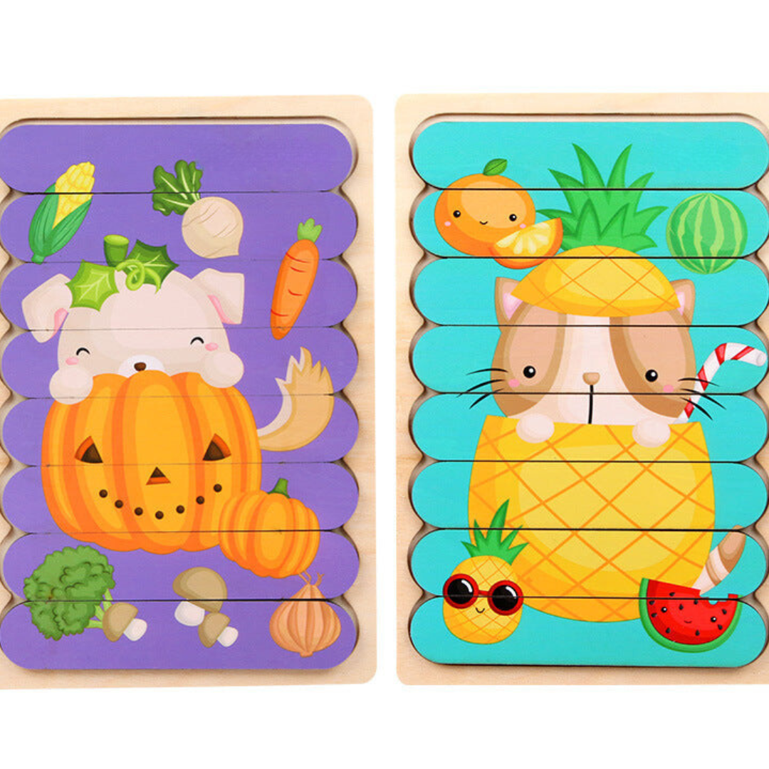 PuzzleNest™ – Montessori Houten Puzzel – Educatief & Creatief Speelgoed voor Kinderen