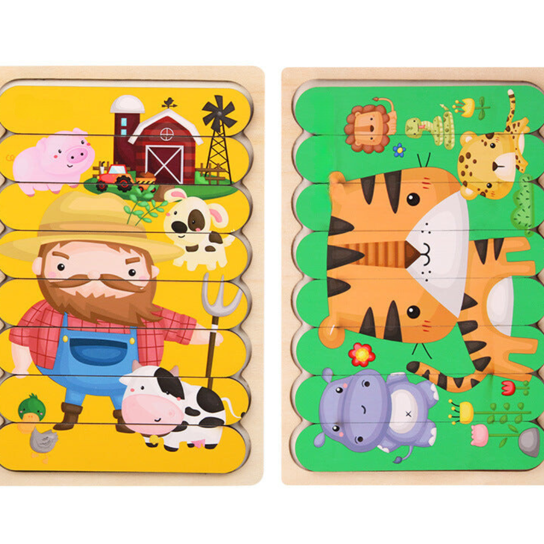 PuzzleNest™ – Montessori Houten Puzzel – Educatief & Creatief Speelgoed voor Kinderen