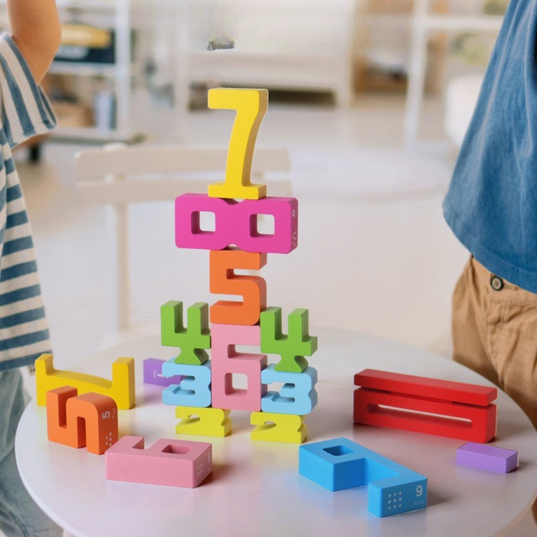 StackSmart™ – Kleurrijke Rekenblokken voor Kinderen – Educatief Cijfer- en Telspel