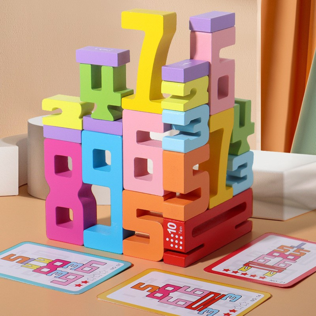 StackSmart™ – Kleurrijke Rekenblokken voor Kinderen – Educatief Cijfer- en Telspel