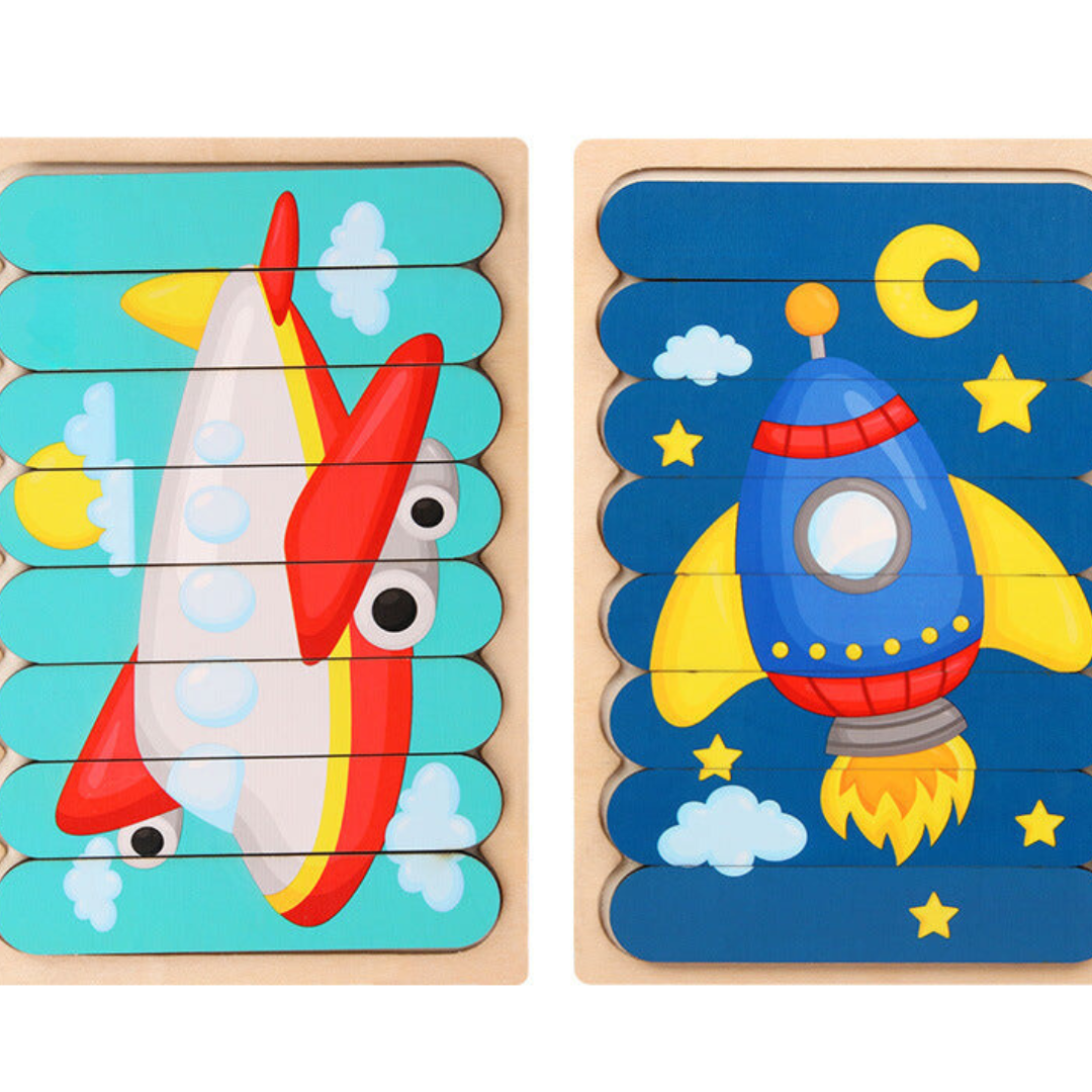 PuzzleNest™ – Montessori Houten Puzzel – Educatief & Creatief Speelgoed voor Kinderen