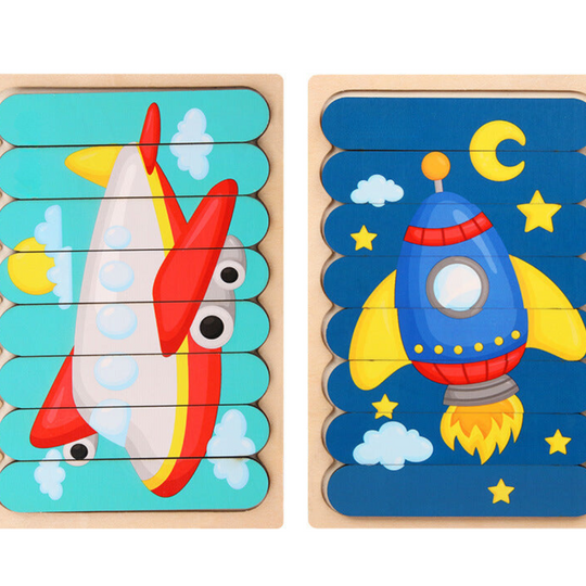 PuzzleNest™ – Montessori Houten Puzzel – Educatief & Creatief Speelgoed voor Kinderen