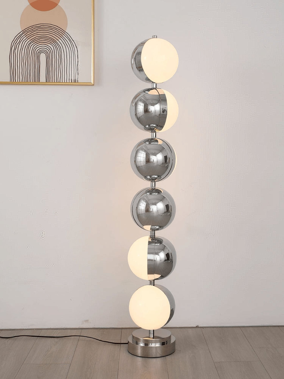 Leeslamp met chromen voet