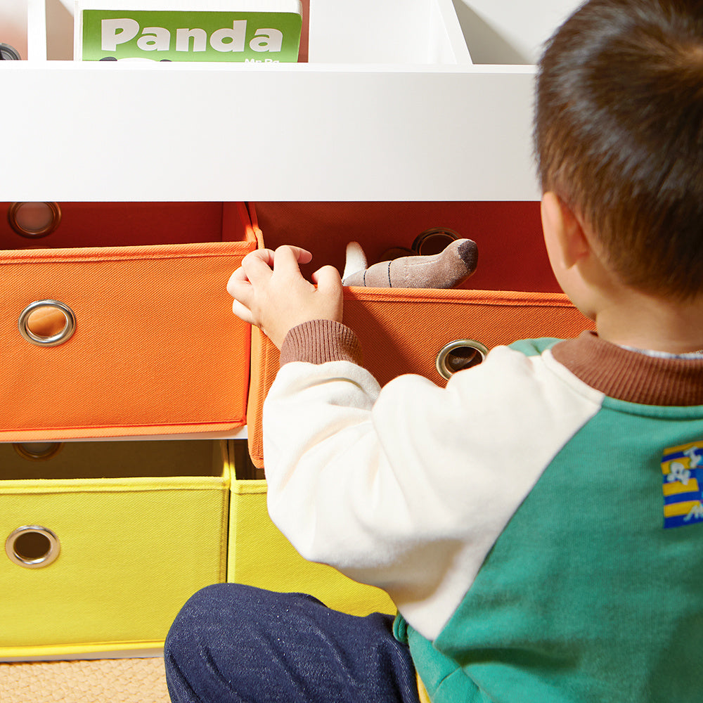 EduDraw™ Montessori Kinder Tekentafel Set – Houten Dubbelzijdige Tafel met 2 Stoelen & 4 Opbergboxen – Omkeerbaar Schoolbord Bureau