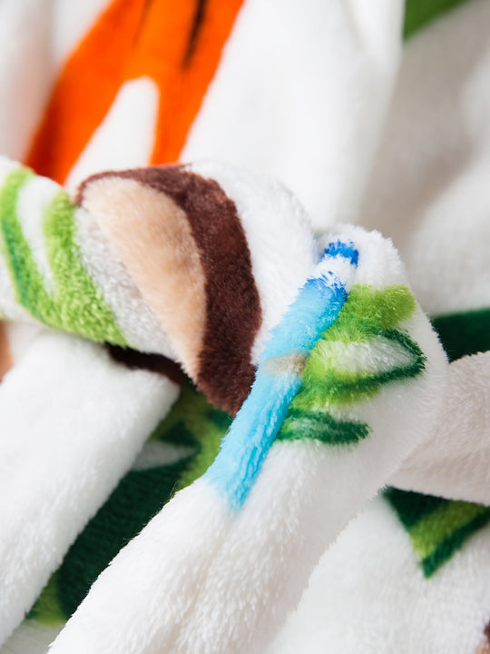 WildFriends™ – Flanellen Kinderbadjas met Capuchon & Dierenprint