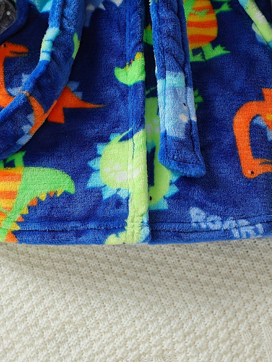 DinoRoarRobe™ – Kinderbadjas met Capuchon en Dinosaurusstijl