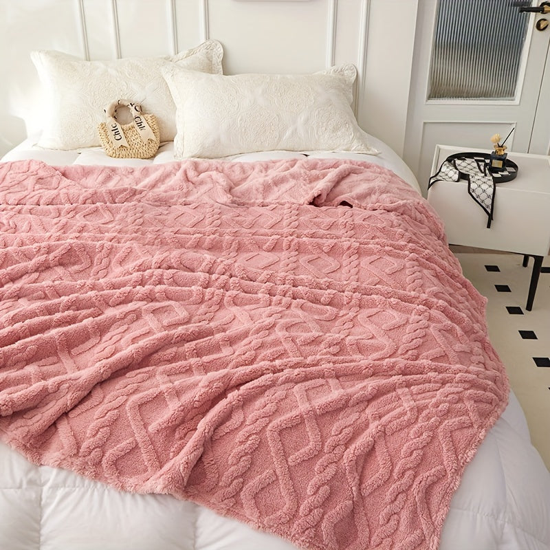 KnitCloud™ – 3D Kabelbrei Fleece Deken – Ultrazachte Microfiber Plaid