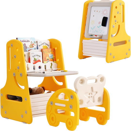 Write&Store™ Magnetisch Kinder Schrijfbord – 2-in-1 Boekenplank & Opbergrek (2 jaar+)