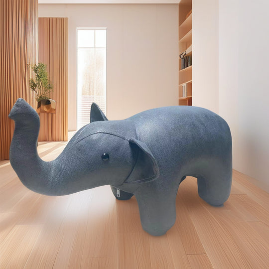 Elefantique™ – Luxe Dierenkruk – Multifunctionele Poef & Kinderstoel