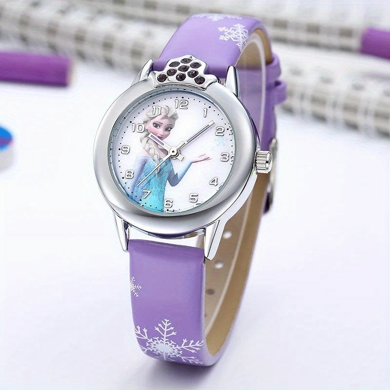 FrostTime™ – Disney Frozen Quartz Horloge – PU Lederen Cartoon Horloge Cadeau