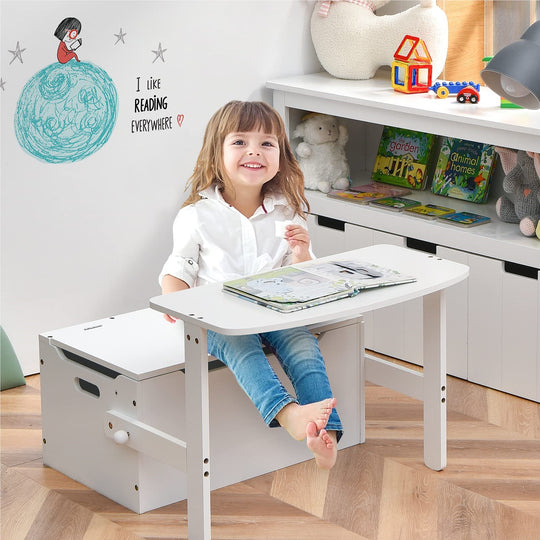 Milo & Moon® SmartSit 3-in-1 – Kinderbank, Tafel en Opbergbak in één