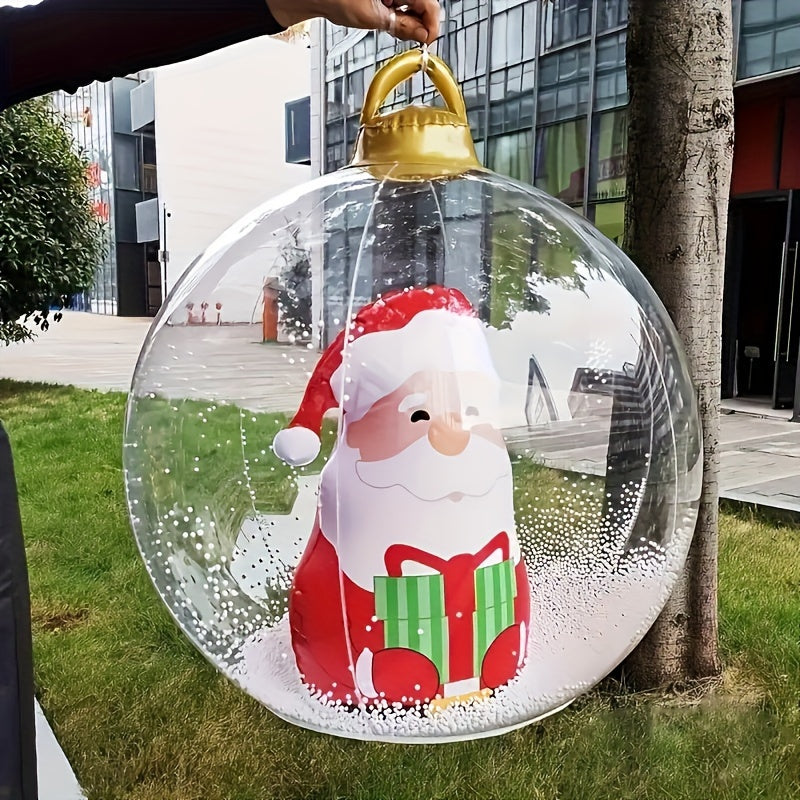 LumiGlobe™ – 60 cm Verlichte Opblaasbare Kerstbal met LED-licht voor Binnen & Terrasdecoratie