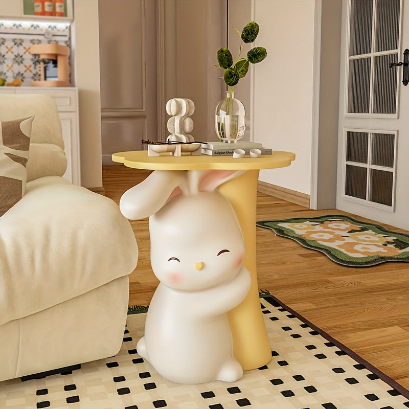 BunnyHaven™ – Groot Konijn Bijzetdecor – Konijn Sculptuur met Dienblad