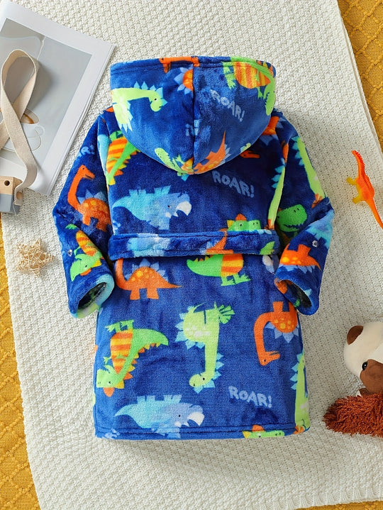 DinoRoarRobe™ – Kinderbadjas met Capuchon en Dinosaurusstijl