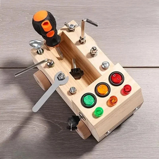 SkillBoard – Montessori Activiteitenbord met LED & Tools