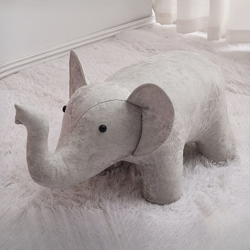 Elefantique™ – Luxe Dierenkruk – Multifunctionele Poef & Kinderstoel